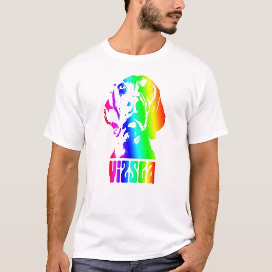 HerrenMagyar Vizsla T-Shirt "Vizlsa retro 70´s" Tシャツ (正面)