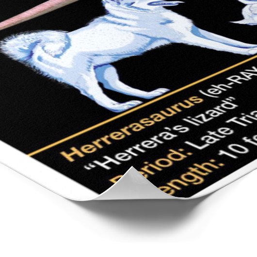 Herrerasaurus - Biology Dinosaur Jurassic ポスター (角)