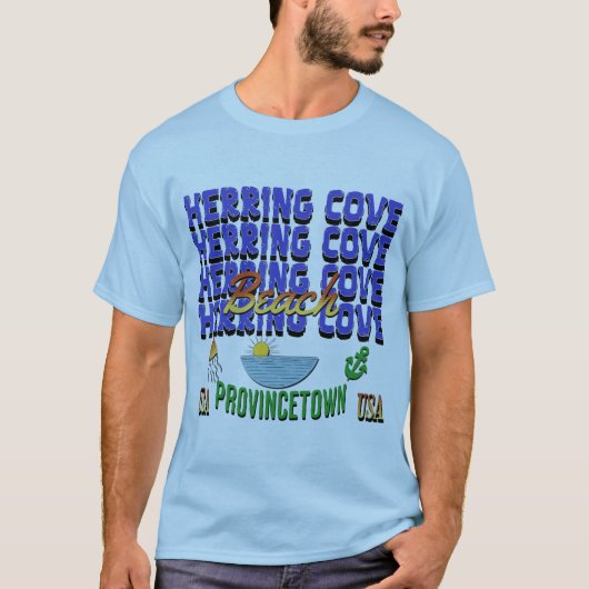 Herring Coveビーチ（マサチューセッツ州プロベンセータウン） Tシャツ (正面)