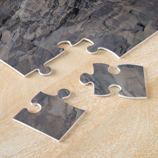 Herring Gull Staying on Rock Jetty: ジグソーパズル (側面)