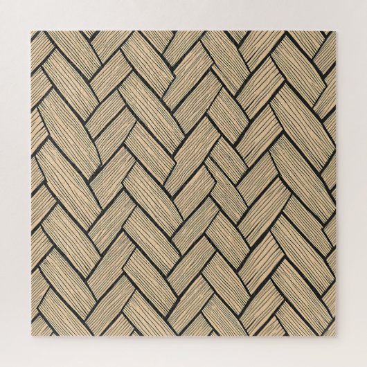 Herringbone Wood Parquet Pattern ジグソーパズル (縦)