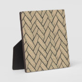 Herringbone Wood Parquet Pattern フォトプラーク (正面)