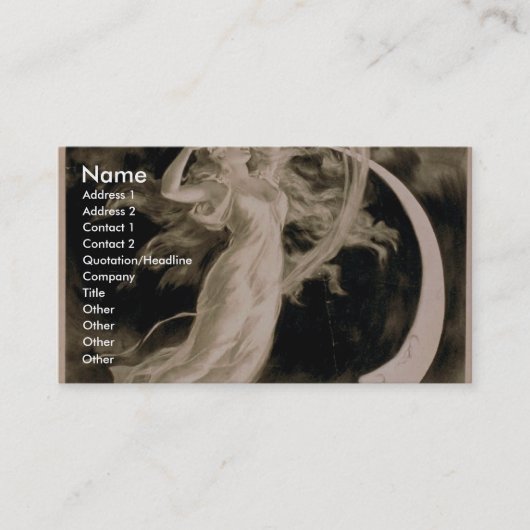 Herrmann、「月の女中」のヴィンテージの劇場 名刺 (正面)