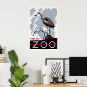 Herron American Bittern Zoo Bird Advertising ポスター (ホームオフィス)