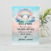 HERS & HERS Lesbian Wedding Shower 招待状 (スタンド正面)