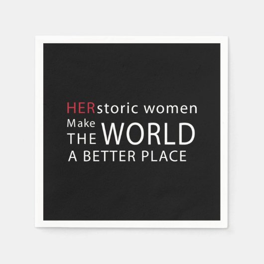 HERstoric Women Empowerment引用文 スタンダードカクテルナプキン (正面)