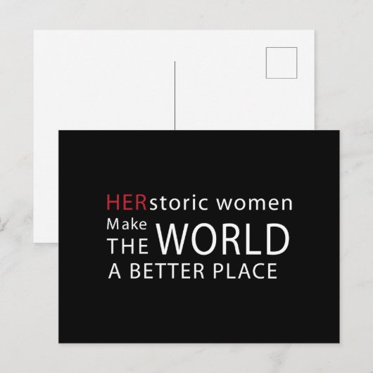 HERstoric Women Empowerment引用文 ポストカード (正面/裏面)