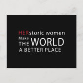 HERstoric Women Empowerment引用文 ポストカード (正面)