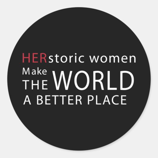 HERstoric Women Empowerment引用文 ラウンドシール (正面)