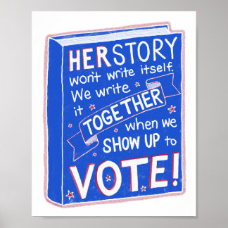 HERSTORYはそれ自体書でない – 投票に現れる! ポスター