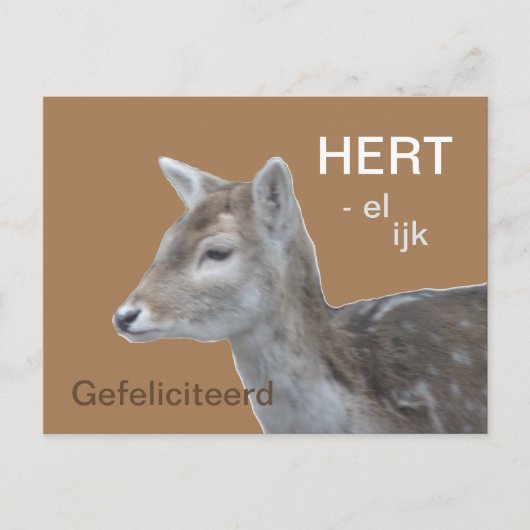 HERTelijk Gefeliciterd Verjaardags Brifkaart ポストカード (正面)