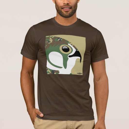 HERUの迷彩柄(HGXのロゴ)のティー Tシャツ (正面)