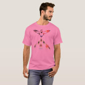 Heru Raysメンズバーンアウトシャツ Tシャツ (正面フル)