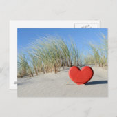 Herz am Strand ポストカード (正面/裏面)