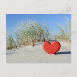 Herz am Strand ポストカード
