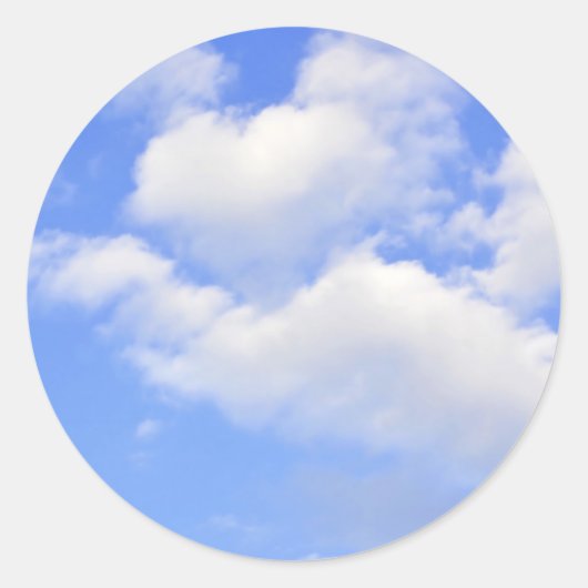 Herz aus Wolken ラウンドシール (正面)