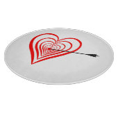 Herz Dartscheibe mit Pfeil カッティングボード (角)