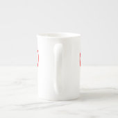 Herz gemalt auf weißem Hintergrund ボーンチャイナマグカップ (裏面)