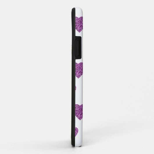 Herz Glitzer pink rosa Case-Mate iPhoneケース (裏面/右)