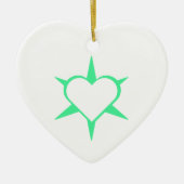 Herz Heart Cœur Cuore Star Starlet Sternchen Stern セラミックオーナメント (正面)