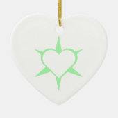 Herz Heart Cœur Cuore Star Starlet Sternchen Stern セラミックオーナメント (正面)
