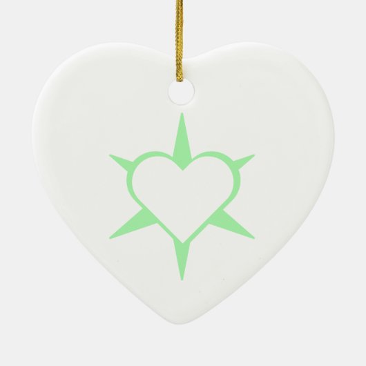 Herz Heart Cœur Cuore Star Starlet Sternchen Stern セラミックオーナメント (裏面)