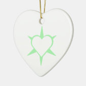 Herz Heart Cœur Cuore Star Starlet Sternchen Stern セラミックオーナメント (左)