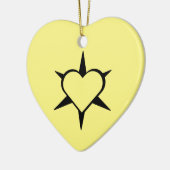 Herz Heart Cœur Cuore Star Starlet Sternchen Stern セラミックオーナメント (左)