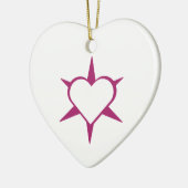 Herz Heart Cœur Cuore Star Starlet Sternchen Stern セラミックオーナメント (左)