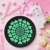 Herz ♥ Heart ♥ Herzen ♥ Hearts retro ペーパープレート (パーティー)