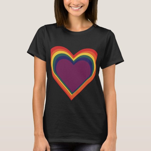 Herz ♥ Heart – Rainbow Colors – Regenbogenfarben Tシャツ (正面)