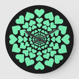Herz ♥ Heart Sun neon ラージ壁時計