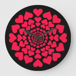 Herz ♥ Heart Sun neon ラージ壁時計
