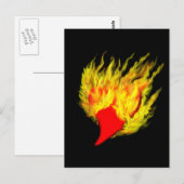 Herz in Flammen ポストカード (正面/裏面)