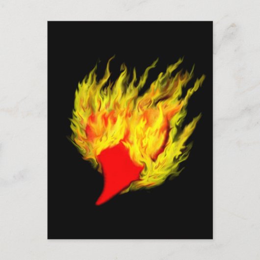 Herz in Flammen ポストカード (正面)