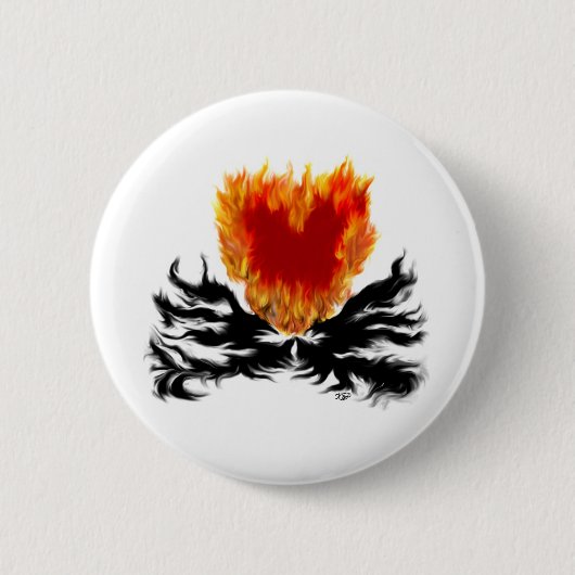 Herz in Flammen 缶バッジ (正面)