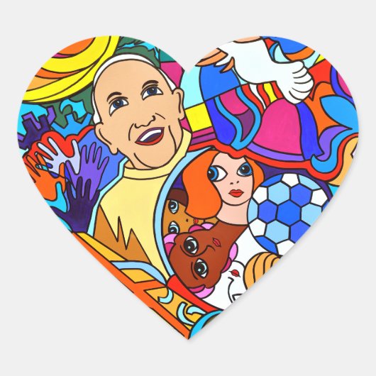 Herz Sticker Set, glänzend oder matt ハートシール (正面)