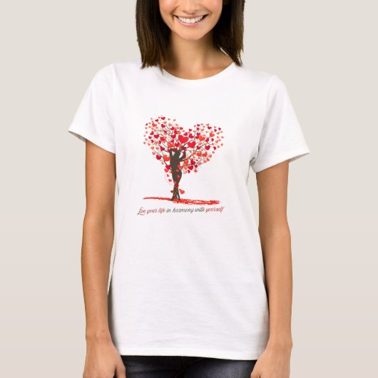 Herzbaum T-Shirt für innere Balance Tシャツ (正面)