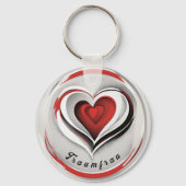 Herzen, abstrakt im Kreis -  キーホルダー (正面)