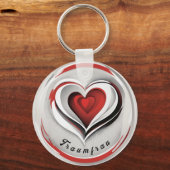 Herzen, abstrakt im Kreis -  キーホルダー (正面)