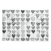 Herzen in Schwarz-Weiß 枕カバー (裏面)