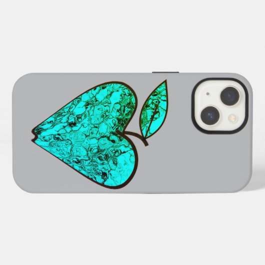 Herzförmiges Apfel iPhoneケース (裏面横)