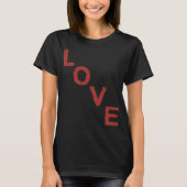 Herzhaftes LOVE-Design aus roten Herzen für Sie Tシャツ (正面)