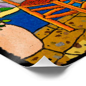 Herzl通りのCyclamens, Jonathan Kis-Lev Post ポスター (コーナー)