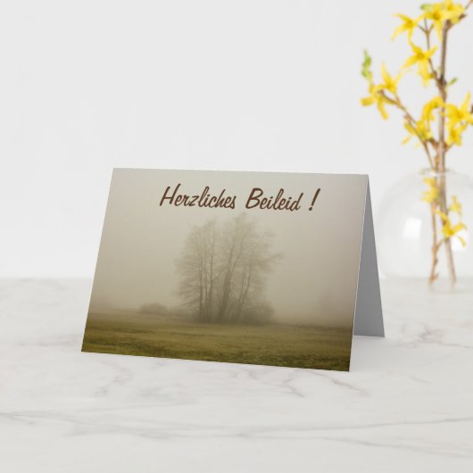 Herzliches Beileid ! カード (黄色い花)