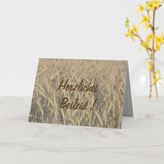 Herzliches Beileid ! カード (黄色い花)