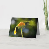 Herzliches Beileid ! Mit gelber Blüte カード (正面)