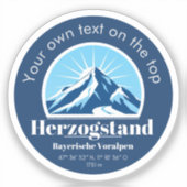 Herzogstand vom Walchenseeドイツのお土産デコール シール (正面)
