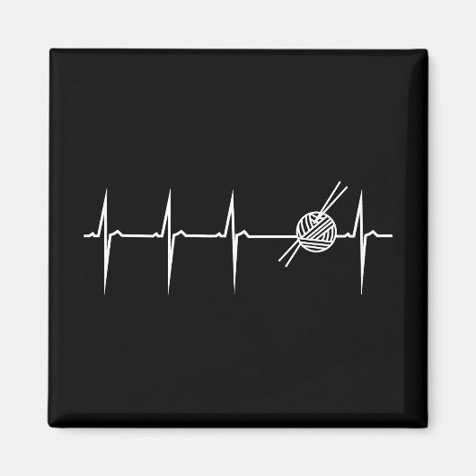 herzschlag stricken マグネット (正面)