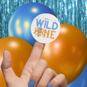 He's a Wild One Woodland Fox 1st Birthday Stickers ラウンドシール